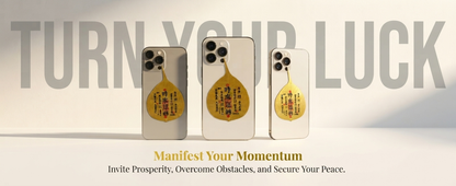 Chinese Turning Fortune Talisman Bodhi Leaf Phone Sticker – Taoist Blessing Charm for Positive Change, Success & New Opportunities