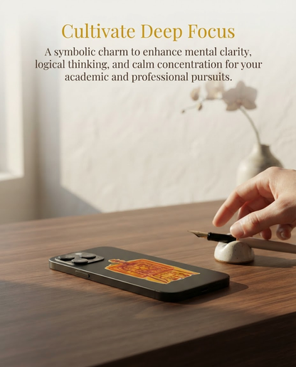 Feng Shui Wisdom Charm – Chinese Taoist Wenchang Blessing Talisman for Focus, Career & Learning