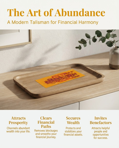 Feng Shui Wealth Charm – Chinese Taoist Blessing Symbol for Prosperity, Abundance & Good Fortune