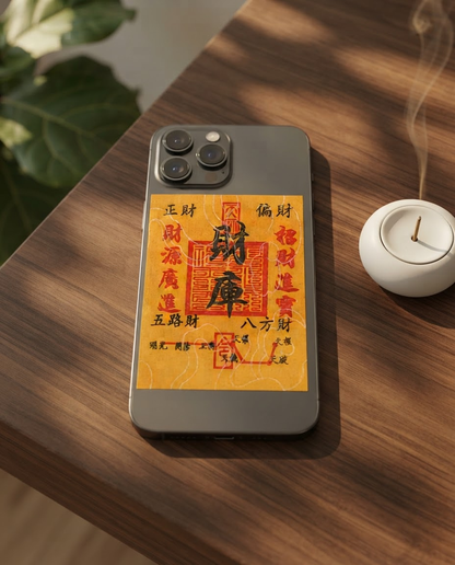 Feng Shui Wealth Talisman – Five Directions Prosperity Charm Inspired by Chinese Taoist Tradition