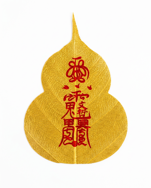 Chinese Prosperity Talisman Bodhi Leaf Phone Sticker