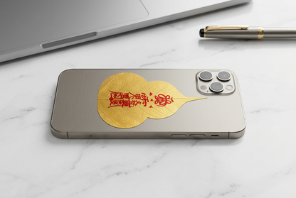Chinese Prosperity Talisman Bodhi Leaf Phone Sticker 4