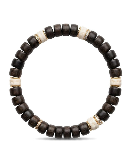 Agarwood & Bodhi Seed Multi-Stone Bracelet – Natural Wood Bracelet for Calm Energy, Harmony & Prosperity Symbolism