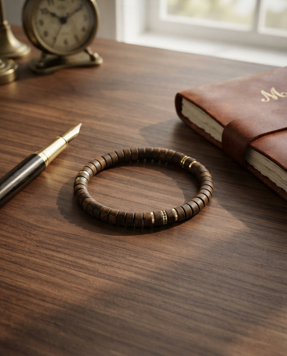 Agarwood Couple Bracelet Set – Natural Sandalwood Inspired Matching Bracelets for Harmony, Calm Energy & Meaningful Connection