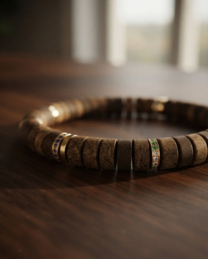 Agarwood Couple Bracelet Set – Natural Sandalwood Inspired Matching Bracelets for Harmony, Calm Energy & Meaningful Connection