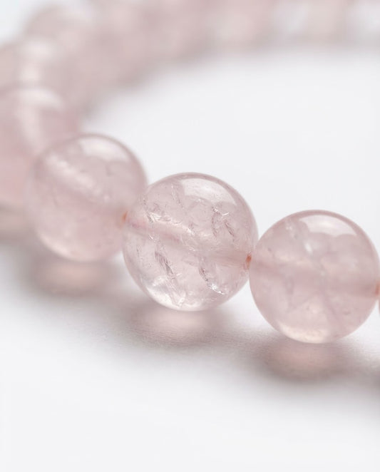 Rose Quartz & Garnet Prosperity Bracelet – Natural Crystal Bracelet for Business Growth, Customer Attraction & Inner Calm