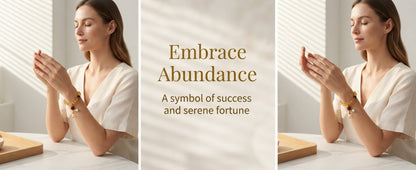 Golden Crystal Pearl Gourd Bracelet – Feng Shui Inspired Bracelet for Success, Prosperity & Positive Energy