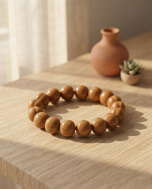 Monkey Head Walnut Peach Bracelet – Natural Walnut Bead Bracelet for Good Fortune, Calm Energy & Personal Growth