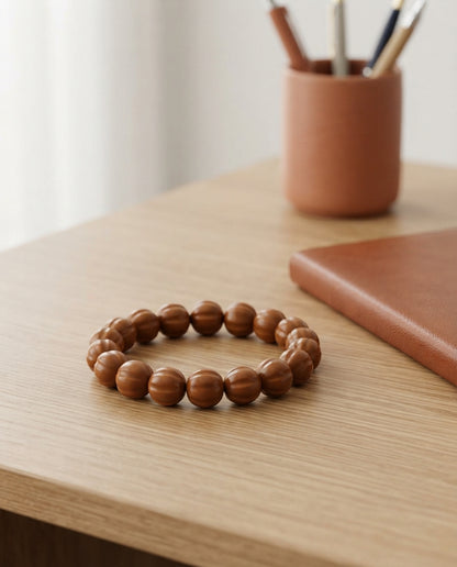 Monkey Head Walnut Shark Back Bracelet – Natural Walnut Bead Bracelet for Strength, Career Growth & Personal Transformation