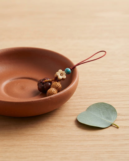 Handcrafted Chinese Wooden Pumpkin & Peanut Blessing Ornament – Traditional Charm for Prosperity, Abundance & Good Fortune