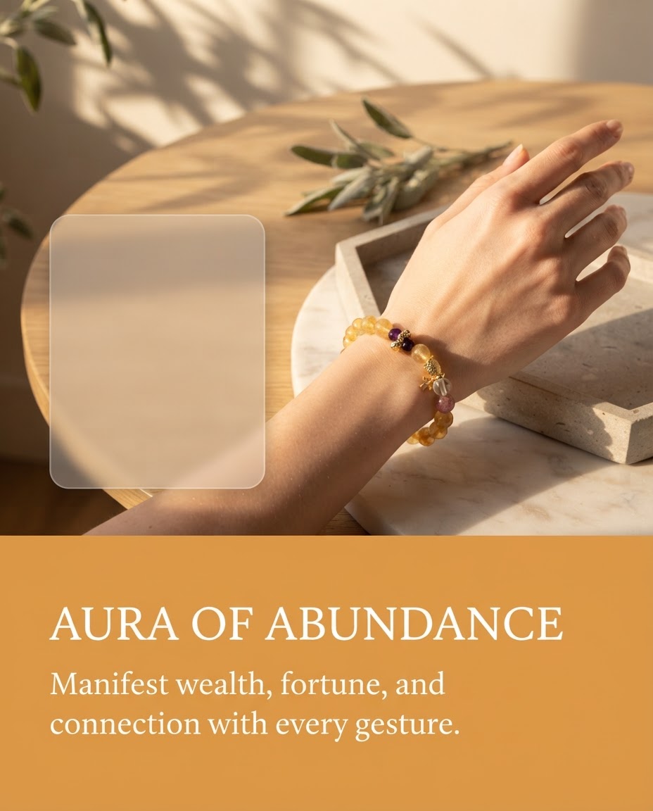 Golden Crystal Flower Basket Bracelet – Feng Shui Inspired Jewelry for Prosperity, Blessings & Positive Connections