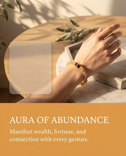 Golden Crystal Flower Basket Bracelet – Feng Shui Inspired Jewelry for Prosperity, Blessings & Positive Connections