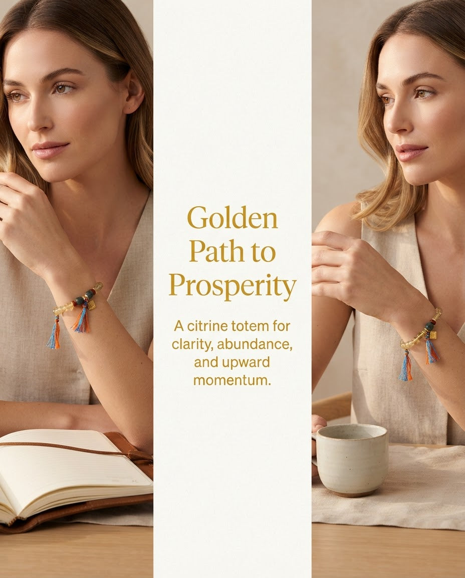 Golden Tower Crystal Bracelet – Feng Shui Inspired Bracelet for Prosperity, Success & Positive Opportunities