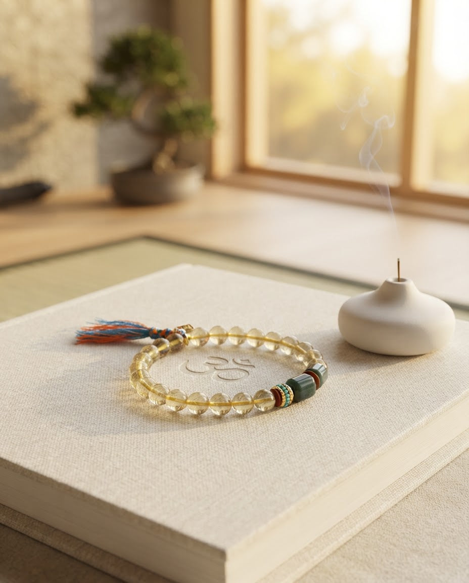Golden Tower Crystal Bracelet – Feng Shui Inspired Bracelet for Prosperity, Success & Positive Opportunities