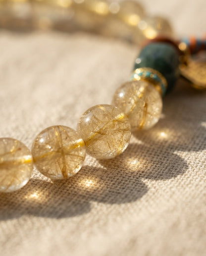 Golden Tower Crystal Bracelet – Feng Shui Inspired Bracelet for Prosperity, Success & Positive Opportunities