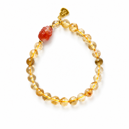 Golden Tower Crystal Bracelet – Feng Shui Inspired Bracelet for Prosperity, Success & Positive Opportunities