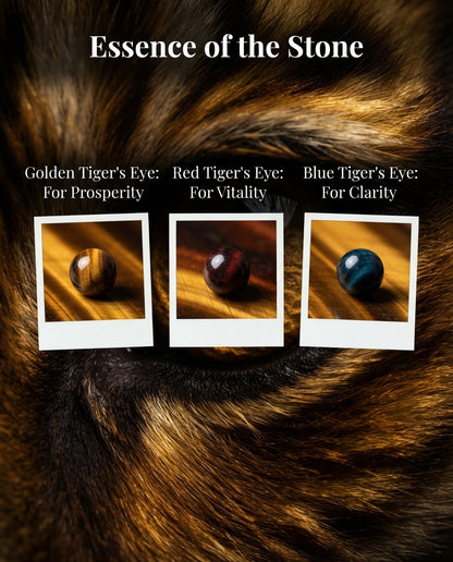 Three Color Tiger Eye Bracelet – Natural Tiger Eye Stone Bracelet for Confidence, Prosperity & Positive Energy