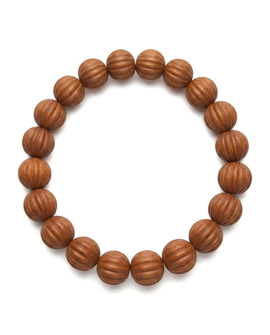 Golden Monkey Head Walnut Pumpkin Bracelet – Natural Wood Bead Bracelet for Prosperity, Career Growth & Calm Energy