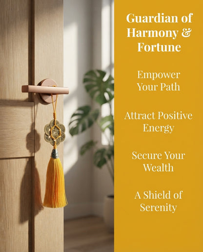 Taoist Six Emperor Coins Plum Blossom Bagua Tai Chi Charm – Feng Shui Wealth, Protection & Energy Balance Hanging Ornament