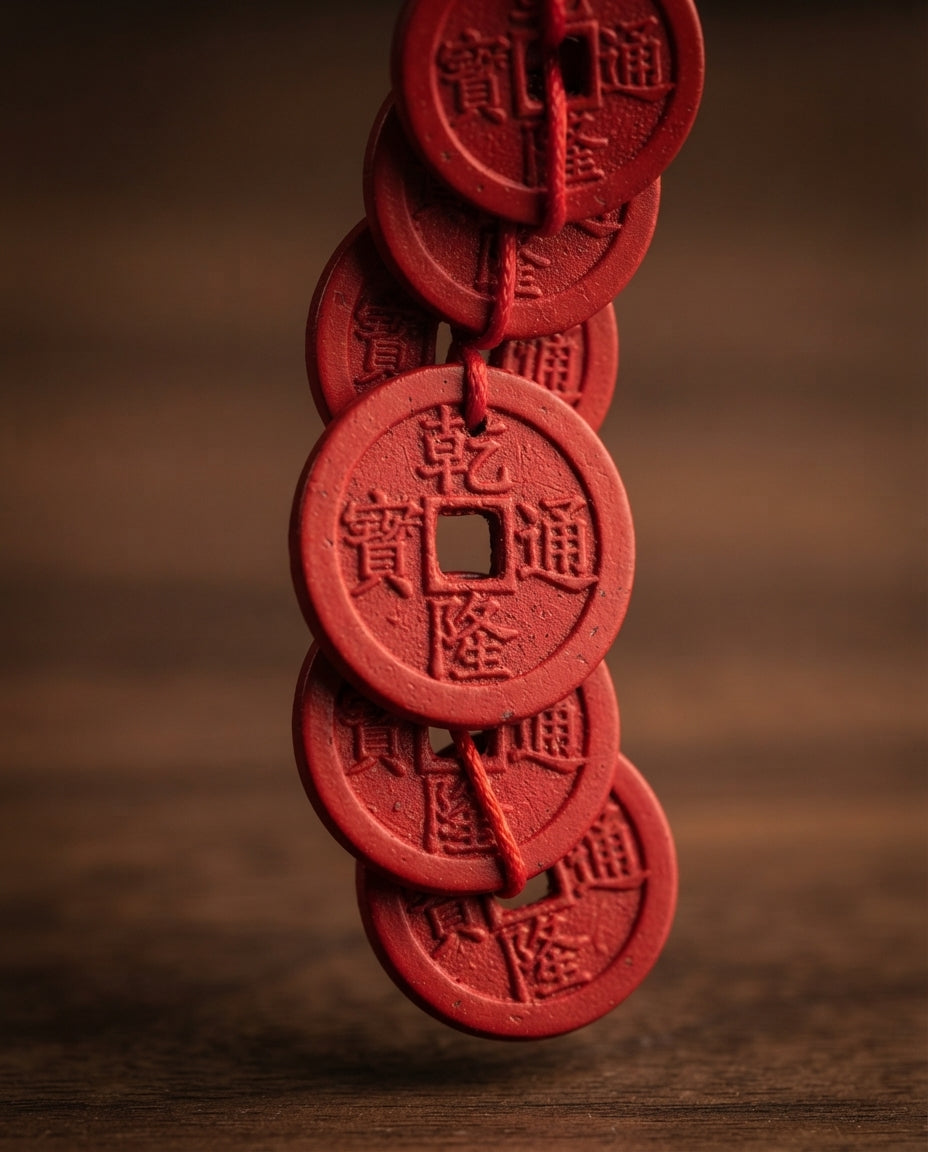 Chinese Taoist Feng Shui Titanium Gourd Red Face Five Emperor Coins Chinese Knot Charm – Protection, Wealth Luck, Energy Balance & Obstacle Clearing Amulet