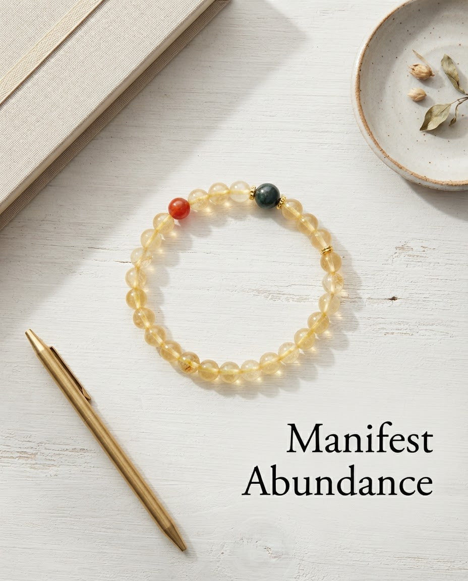 Golden Tower Crystal Bracelet – Feng Shui Inspired Bracelet for Prosperity, Success & Positive Opportunities