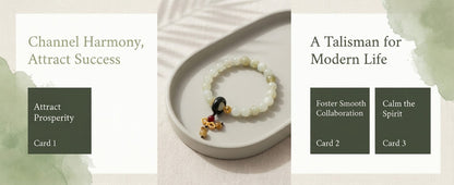 Jade & Vajra Crystal Bracelet – Feng Shui Inspired Bracelet for Good Fortune, Harmony & Positive Energy