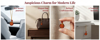 Chinese Bagua Cinnabar Pendant – Traditional Taoist Inspired Charm for Peace, Balance & Positive Energy