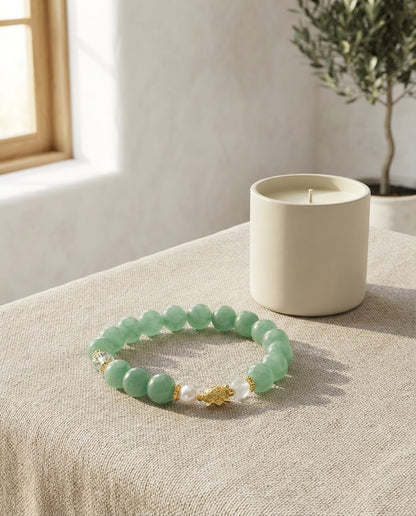 Amazonite & Turquoise Bracelet – Natural Crystal Bracelet for Communication, Career Success & Positive Energy