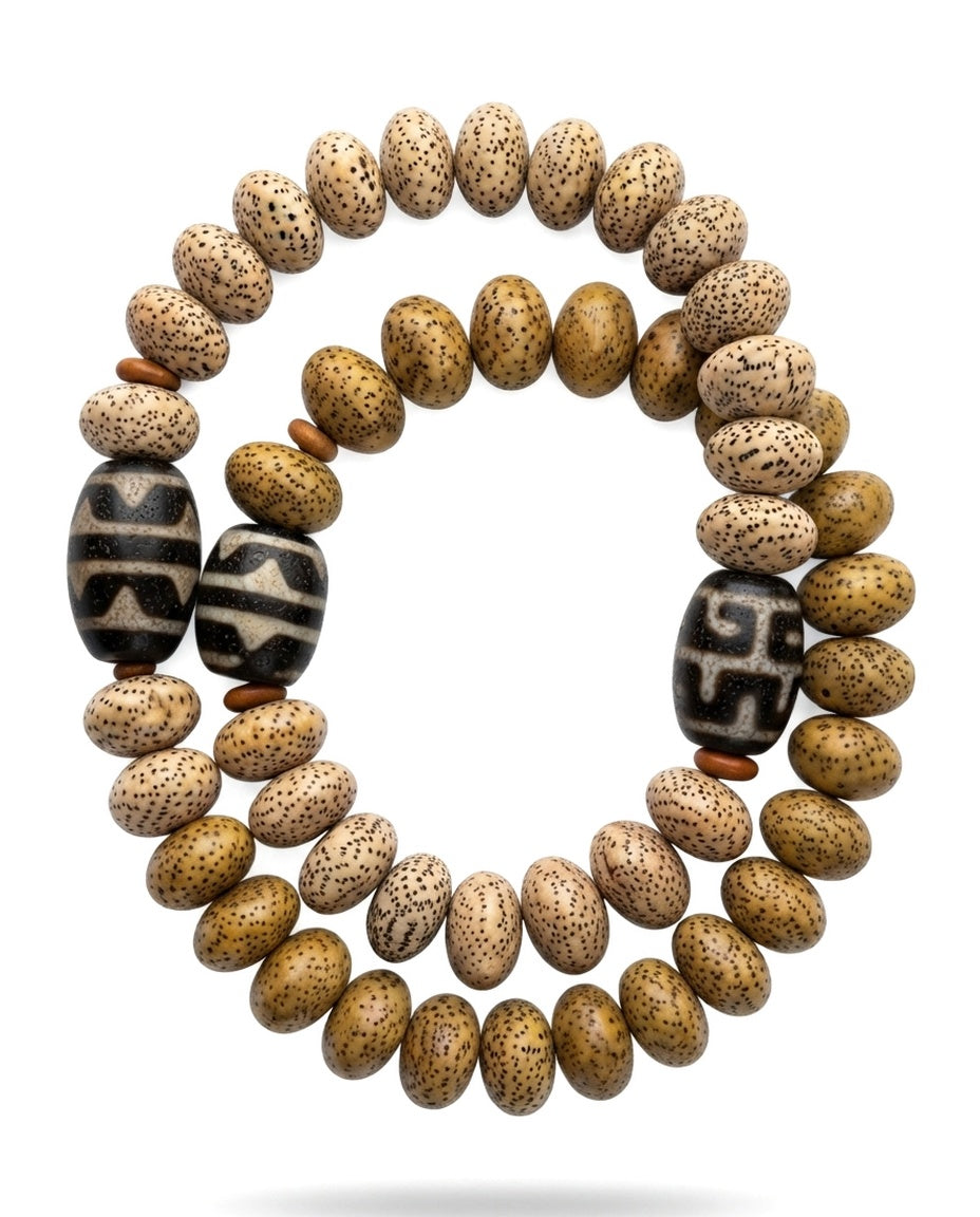 Star & Moon Bodhi Abacus Bead Bracelet – Zen Inspired Natural Bracelet for Wisdom, Calm & Positive Energy
