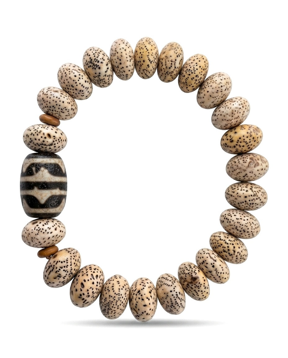 Star & Moon Bodhi Abacus Bead Bracelet – Zen Inspired Natural Bracelet for Wisdom, Calm & Positive Energy