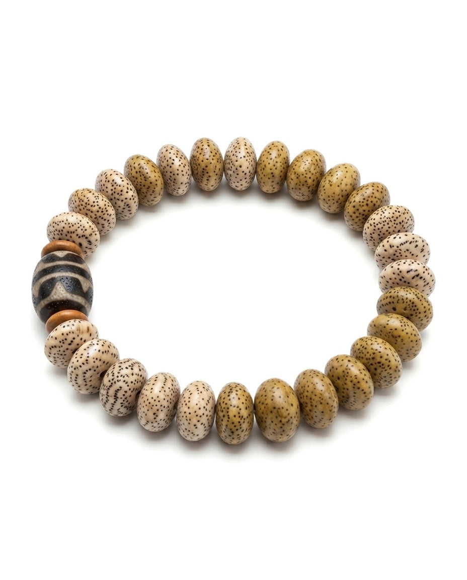 Star & Moon Bodhi Abacus Bead Bracelet – Zen Inspired Natural Bracelet for Wisdom, Calm & Positive Energy