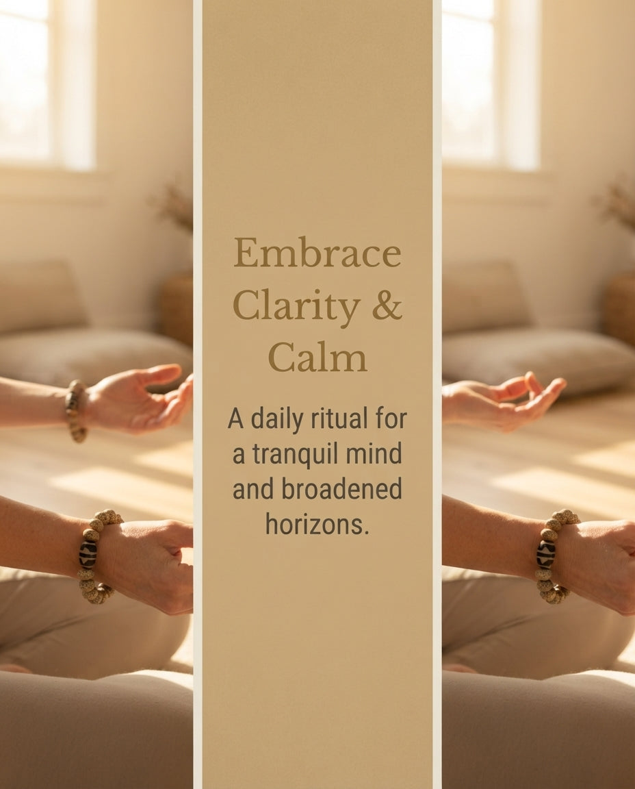 Star & Moon Bodhi Abacus Bead Bracelet – Zen Inspired Natural Bracelet for Wisdom, Calm & Positive Energy