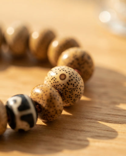 Star & Moon Bodhi Abacus Bead Bracelet – Zen Inspired Natural Bracelet for Wisdom, Calm & Positive Energy