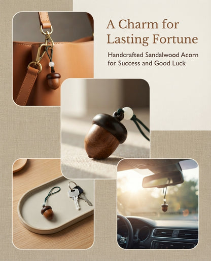 Natural Acorn Lucky Charm Ornament – Symbol of Growth, Abundance & Long-Lasting Success