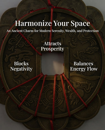 Taoist Twelve Emperor Coins Plum Blossom Feng Shui Hanging Charm – Home Protection & Wealth Attracting Copper Ornament